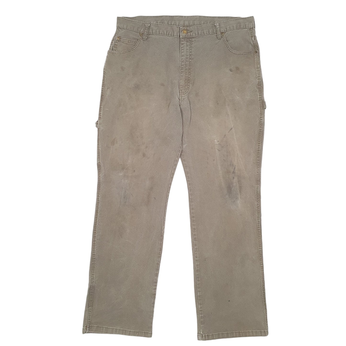 Mens Green Dickies Workwear Carpenter Trousers