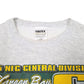 Mens Grey Tultex Vintage 1995 Green Bay Packers Football Spellout USA 90s Champs Crewneck Jumper