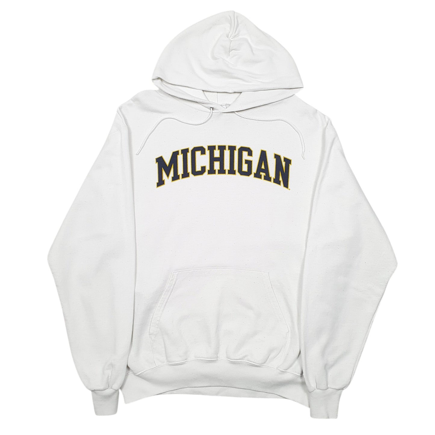 Mens White Champion Michigan State University Spellout Hoodie Jumper