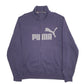 Mens Blue Puma Spellout Full Zip Jumper