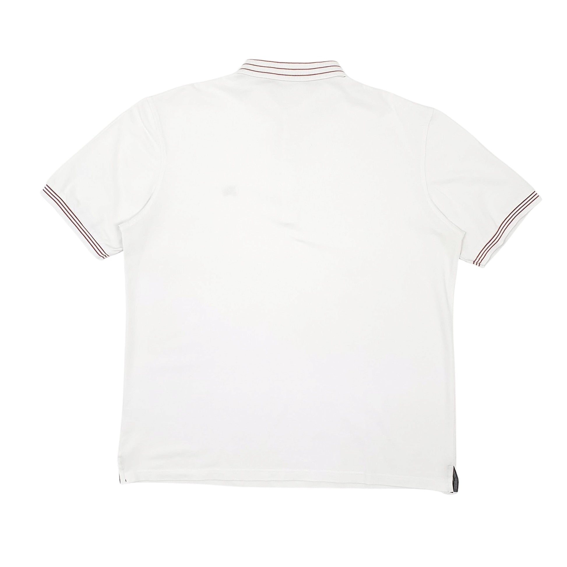 Mens White Burberry  Short Sleeve Polo Shirt