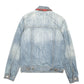 Mens Blue Topman Trucker Jean  Coat