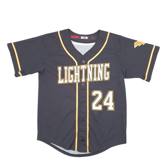 Womens Black Pro Sphere Baseball Jersey Lightning 24 USA Short Sleeve T Shirt