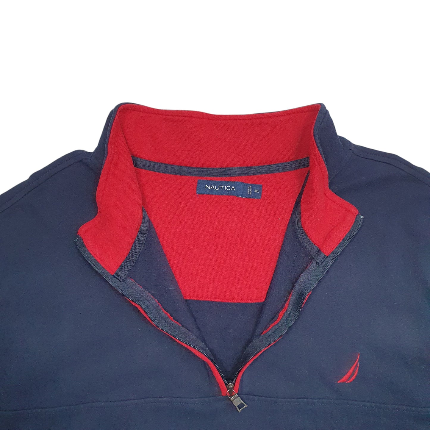 Mens Navy Nautica  Quarter Zip Jumper