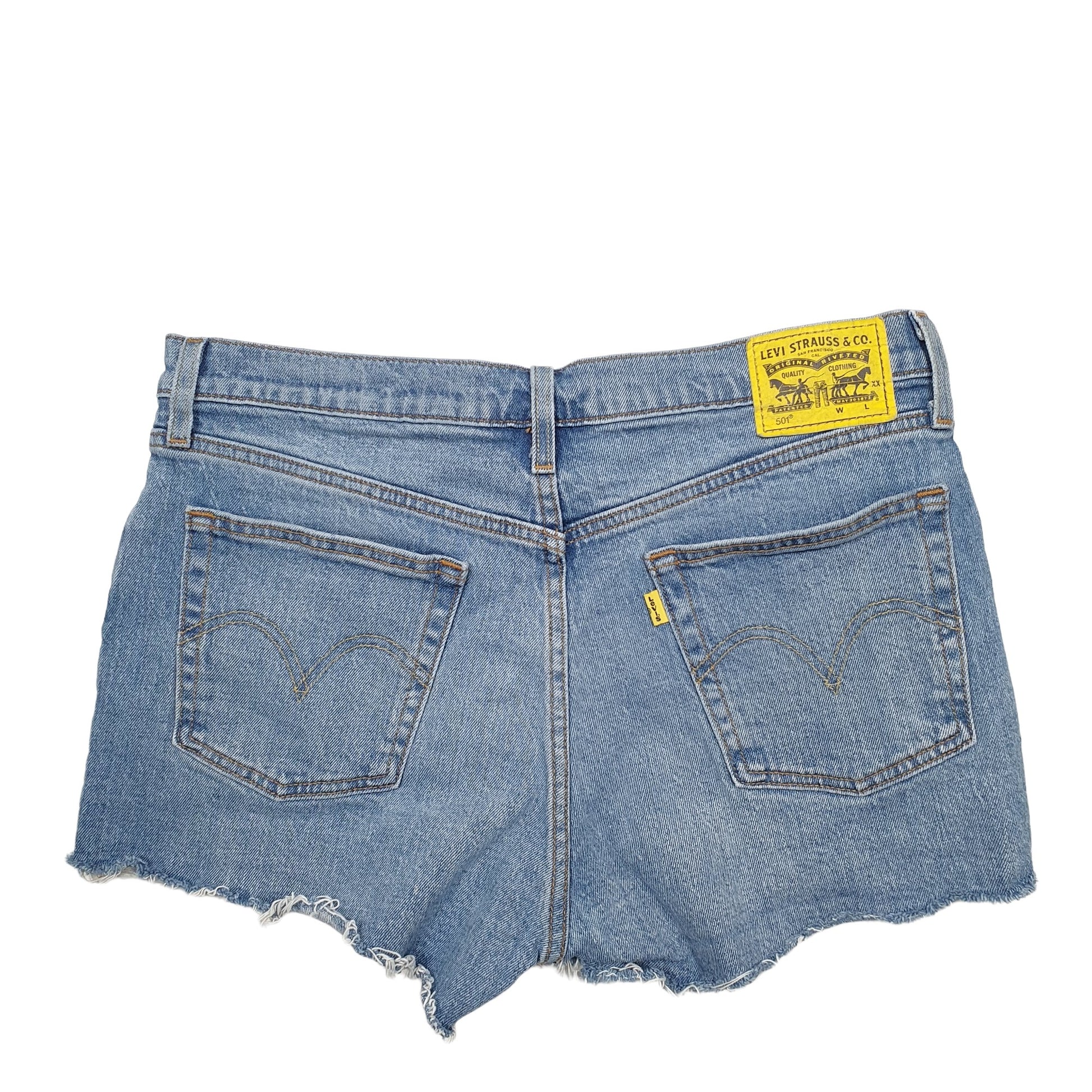 Womens Blue Levis 501 Jorts Snoopy Denim Shorts