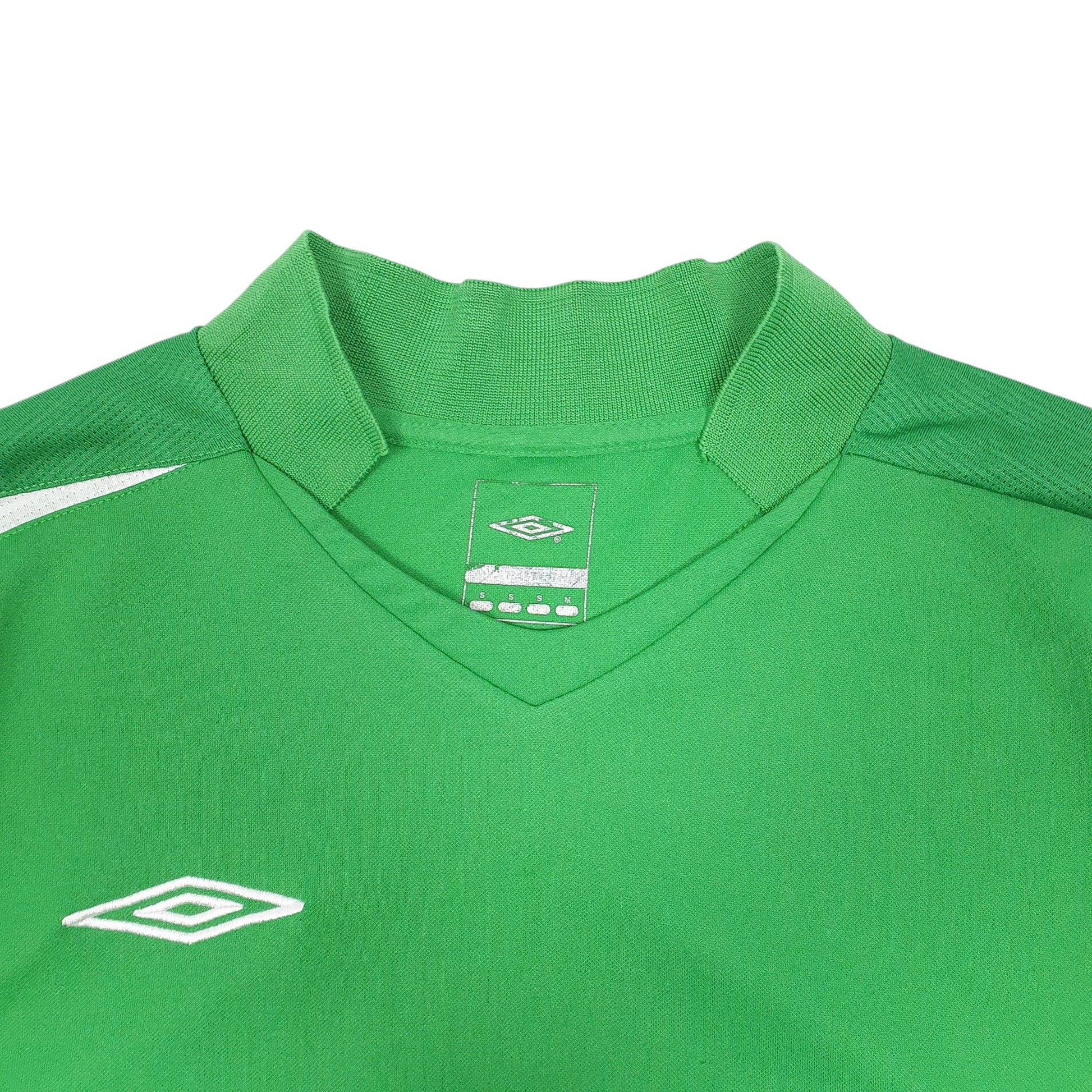 Mens Green Umbro Football Active Short Sleeve T Shirt