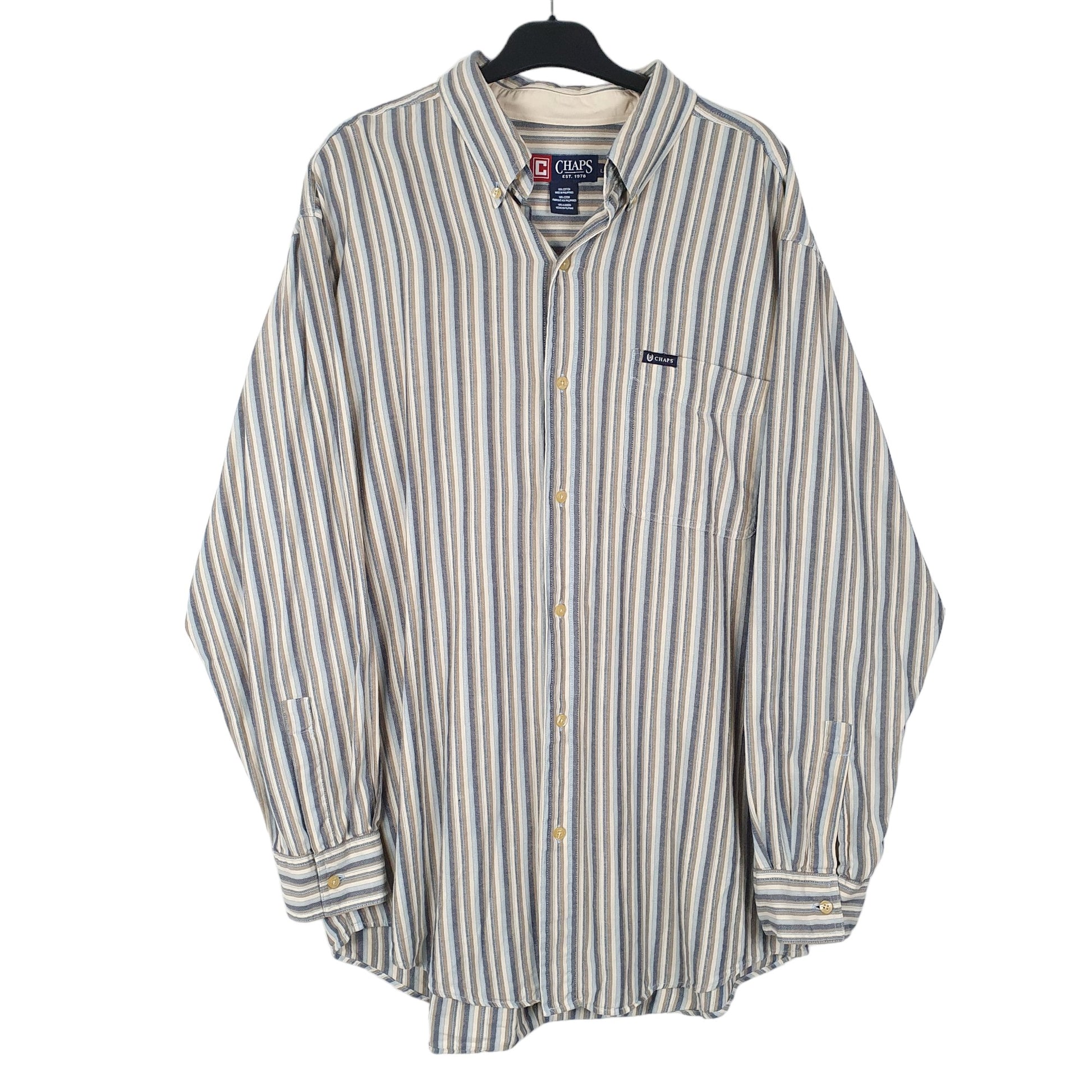 Mens Beige Chaps  Long Sleeve Shirt