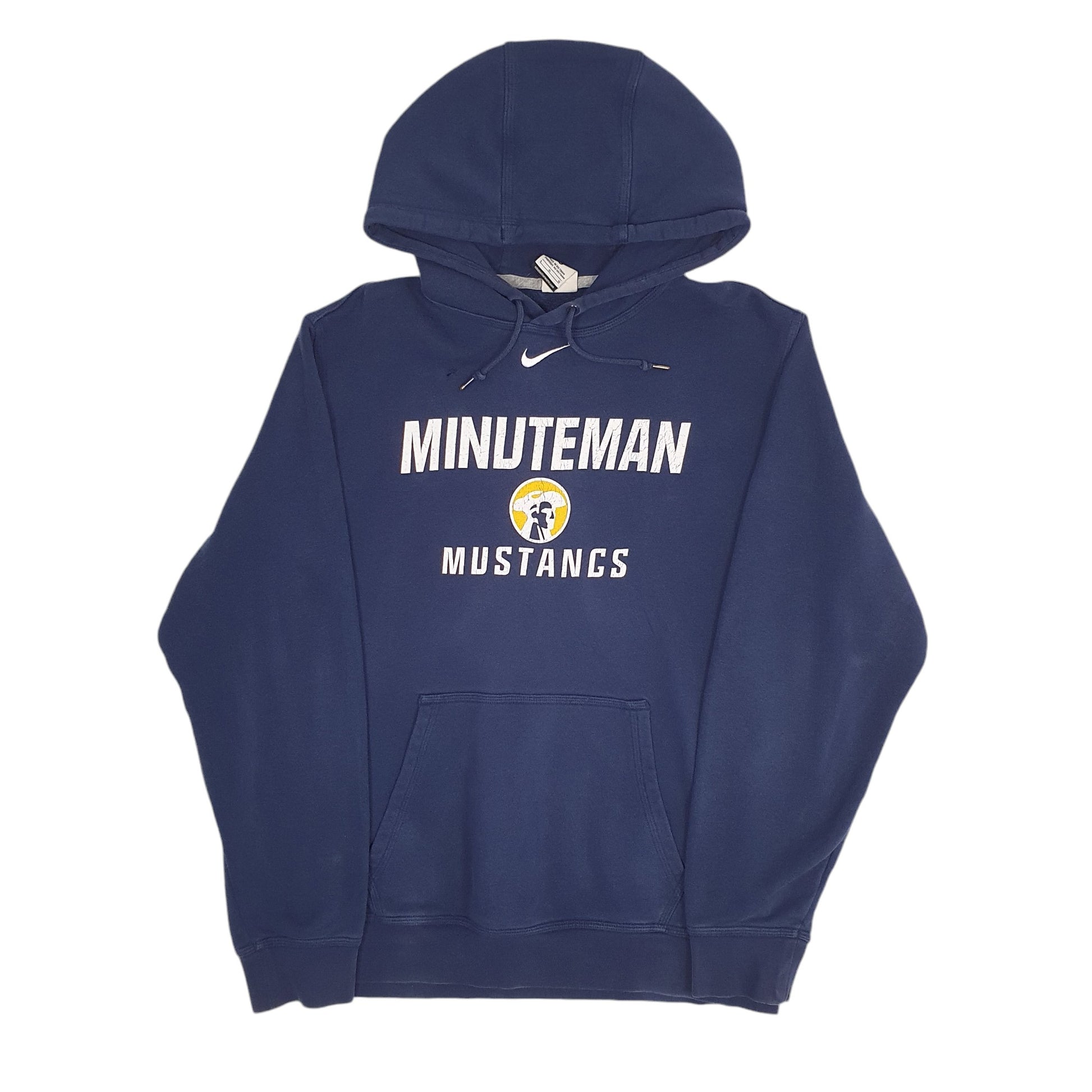Mens Navy Nike Minuteman Mustangs Hoodie Jumper
