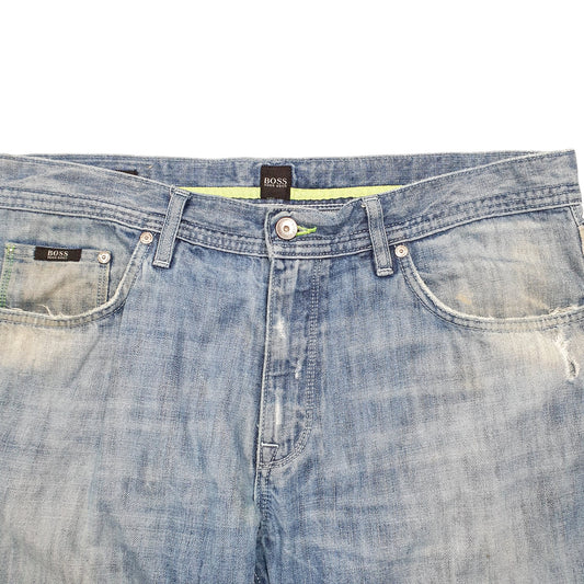Mens Blue Hugo Boss Distressed Casual JeansW36 L34