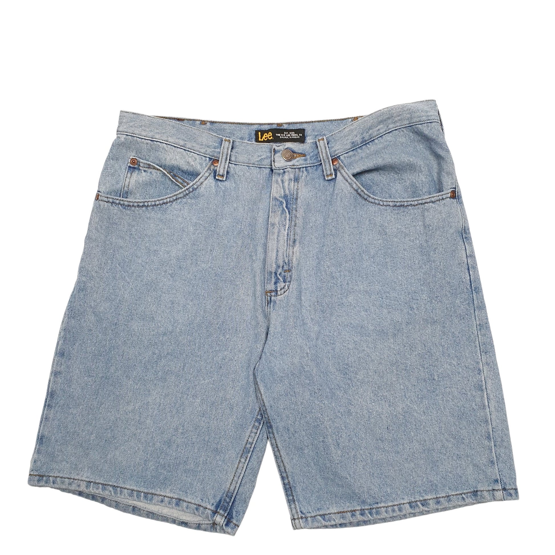 Mens Blue Lee  Denim Shorts