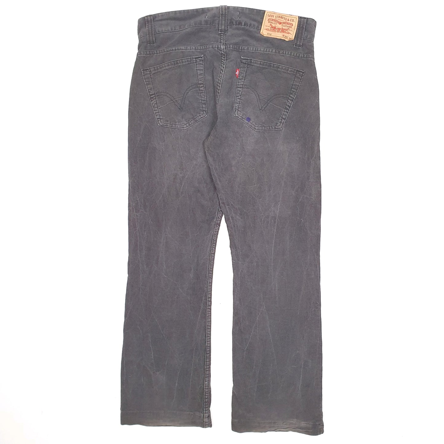 Mens Navy Levis 512 Corduroy Trousers