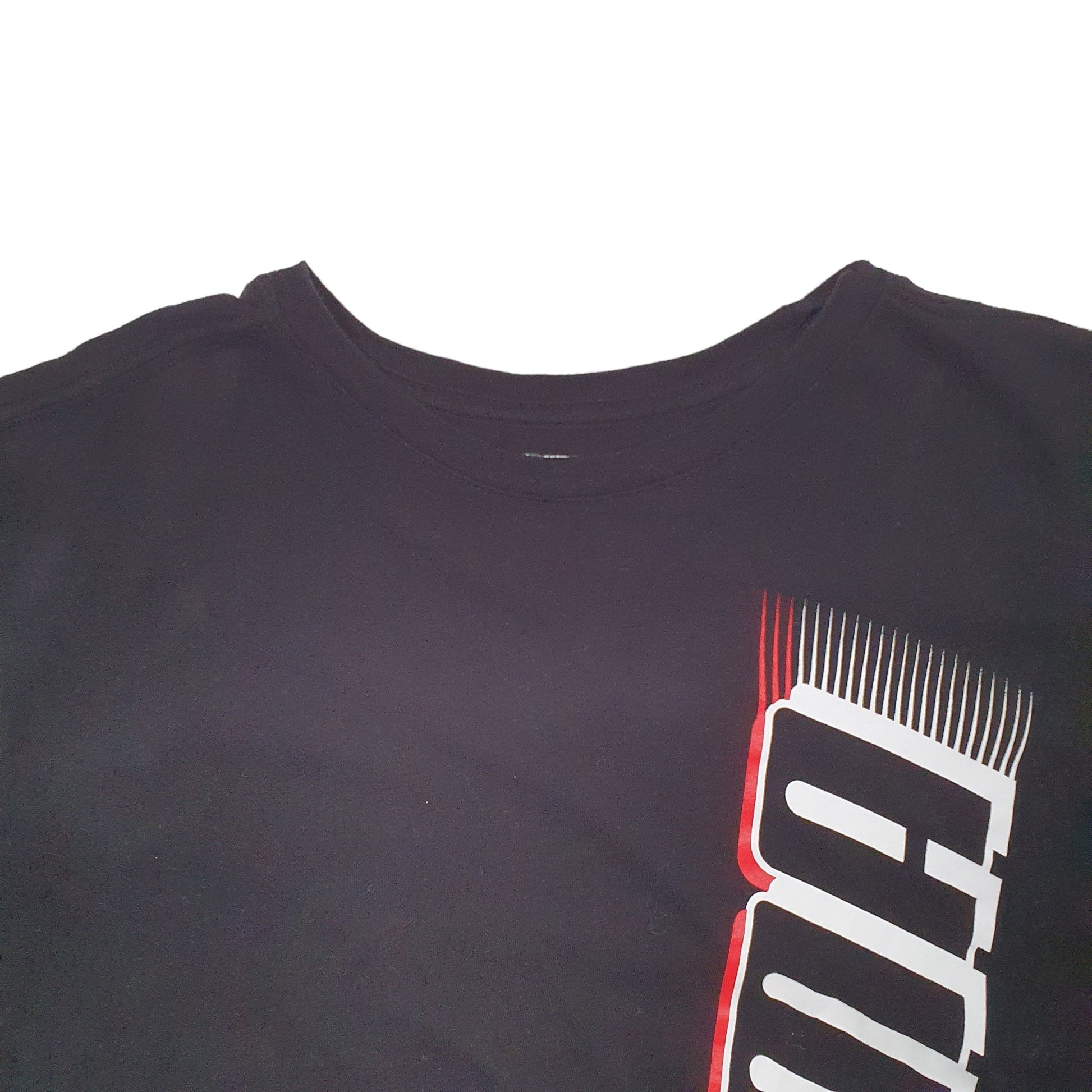 Mens Black Puma Spellout Short Sleeve T Shirt