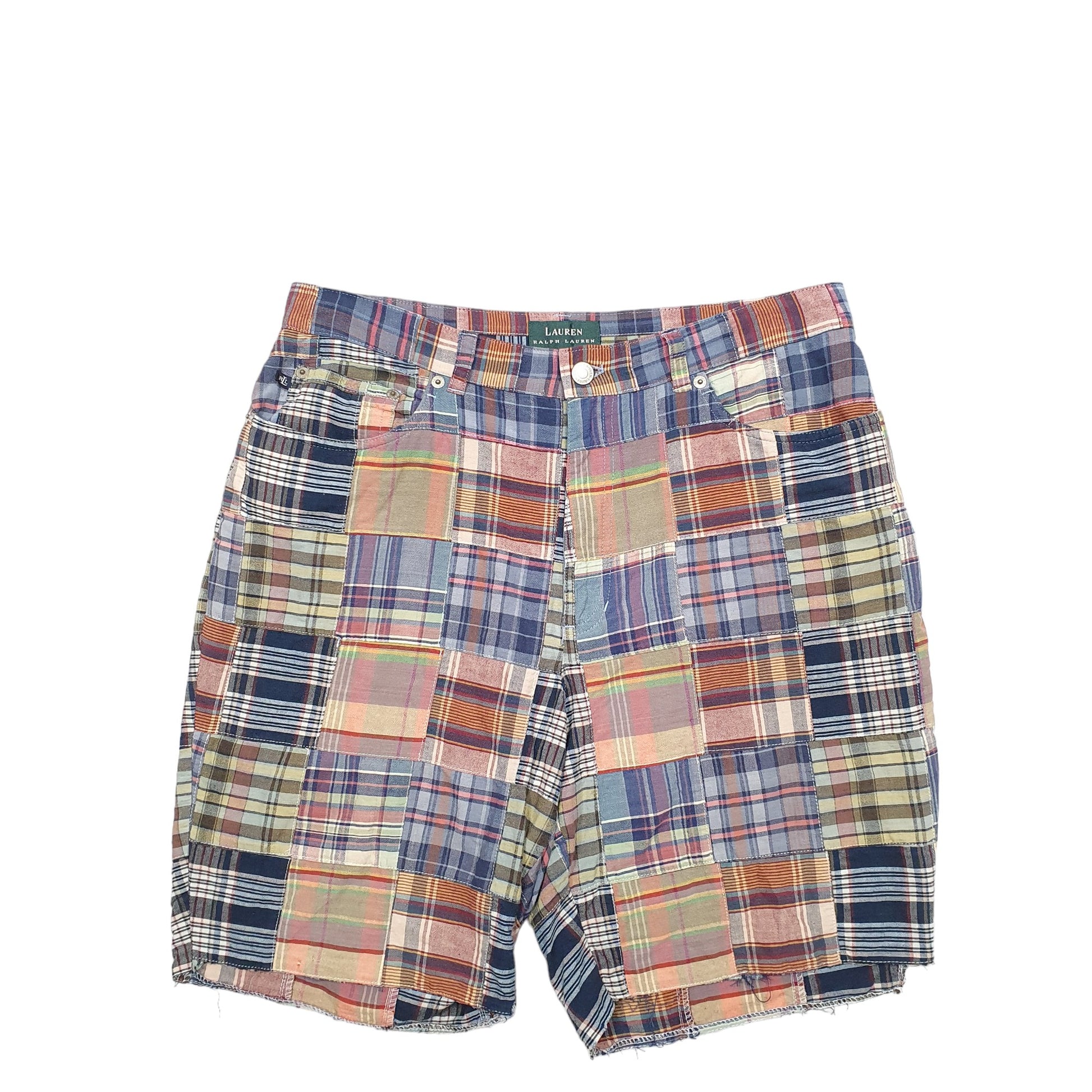 Womens Multi Ralph Lauren Madras Chino Shorts