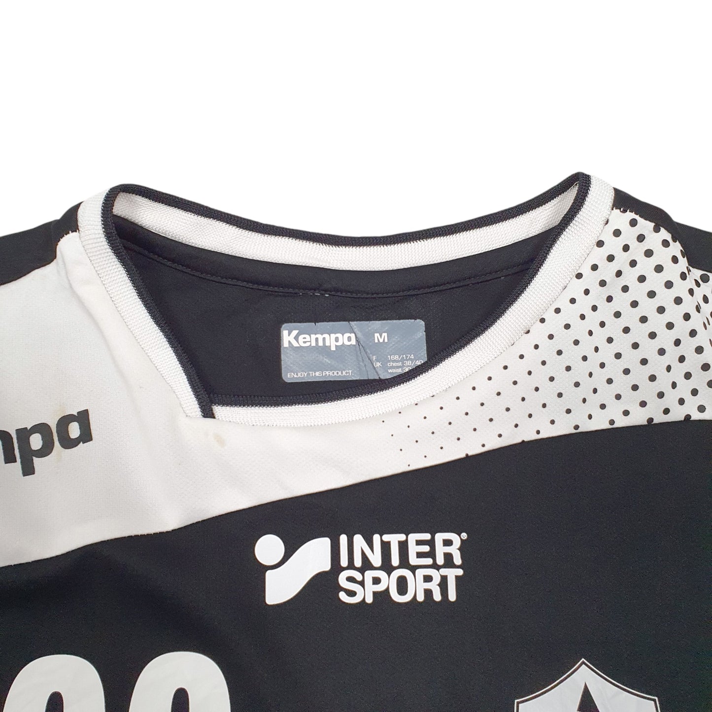 Mens Black Kempa Active Handball Long Sleeve T Shirt