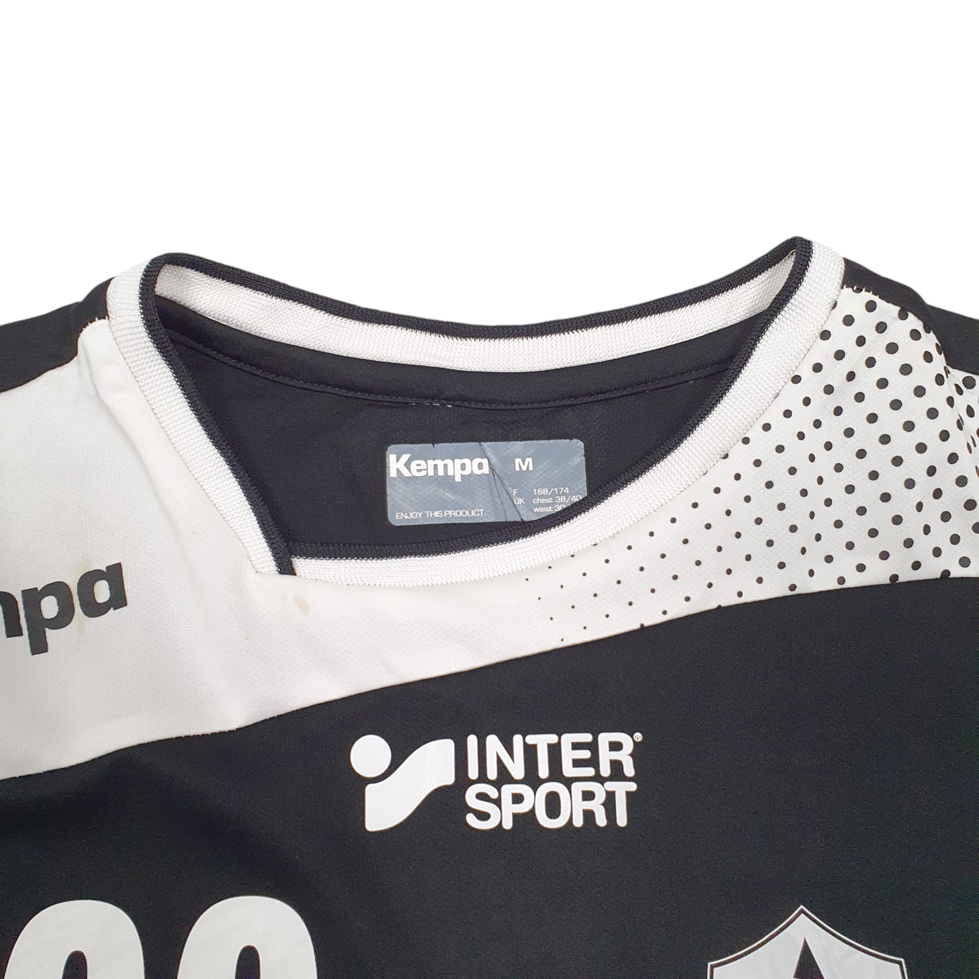 Mens Black Kempa Active Handball Long Sleeve T Shirt