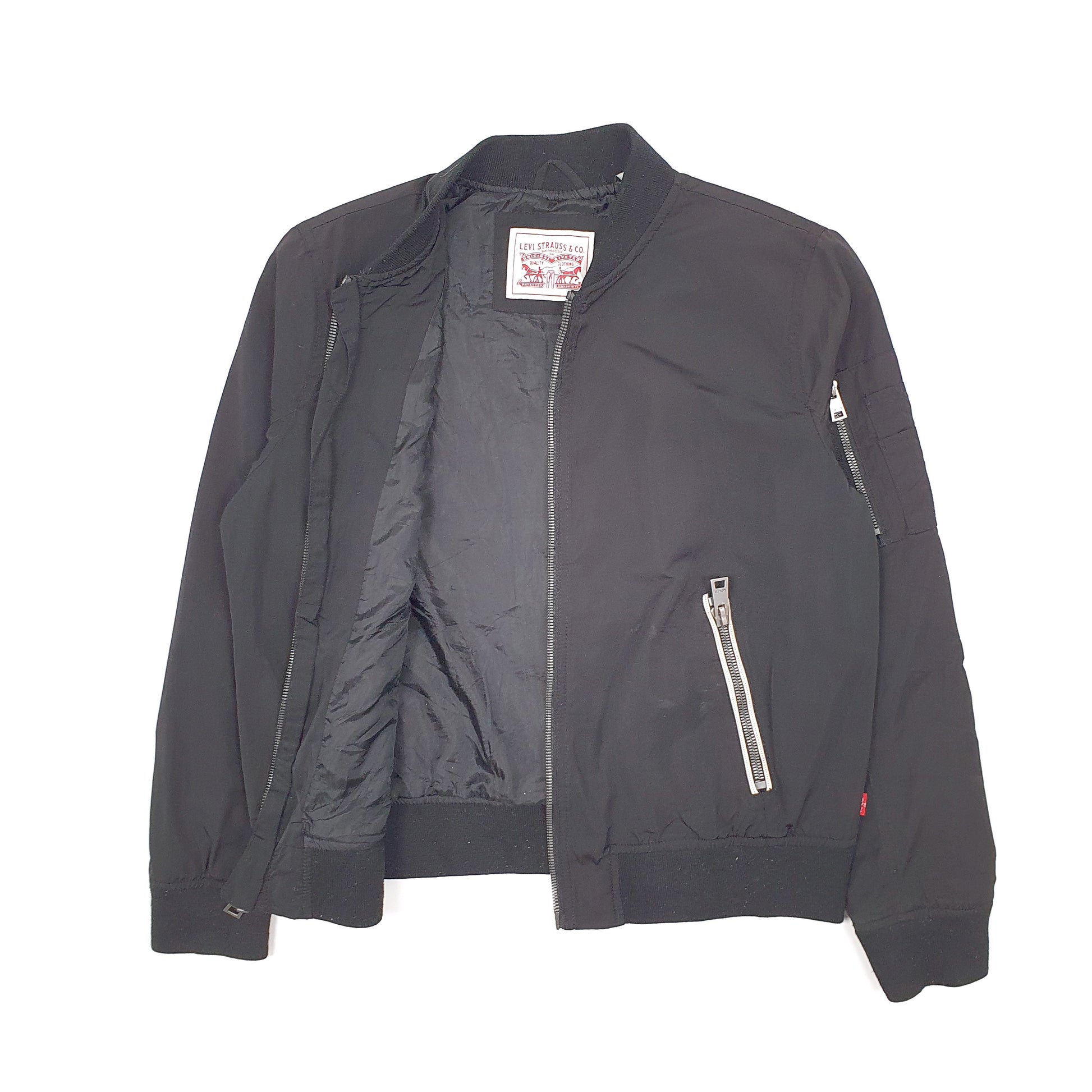 Womens Black Levis Harrington Windbreaker  Coat