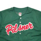 Mens Green Saxon Baseball Jersey Pilsner Spellout Short Sleeve T Shirt