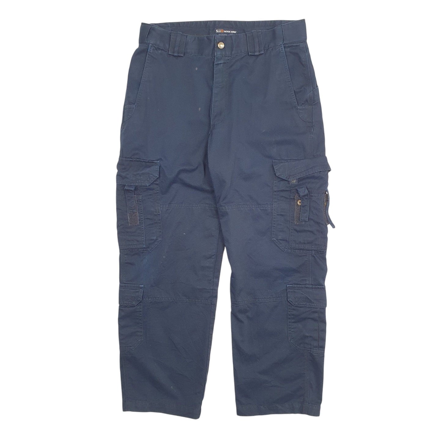 Mens Navy 5.11 Tactical Stretch Fit Waist Cargo Trousers