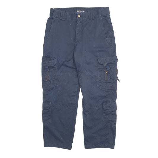 Mens Navy 5.11 Tactical Stretch Fit Waist Cargo Trousers