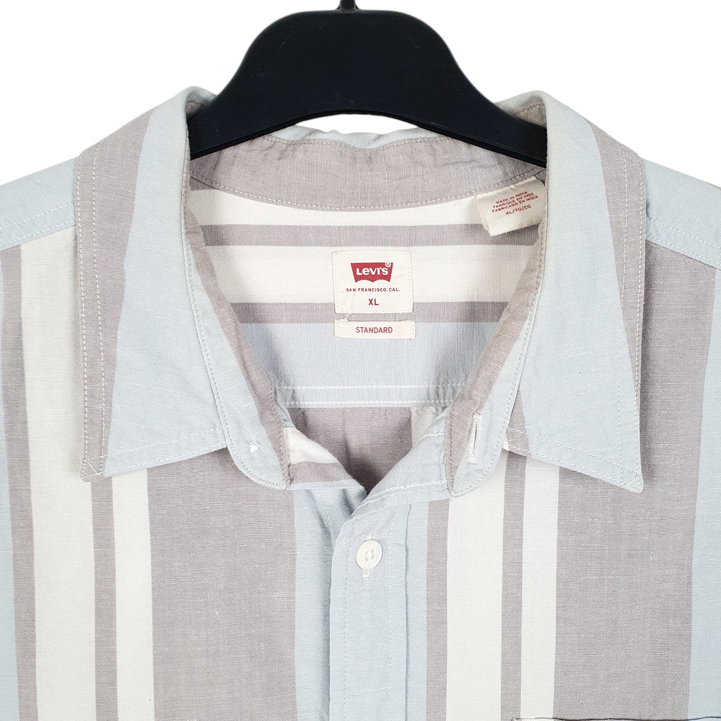 Mens Grey Levis  Short Sleeve Shirt