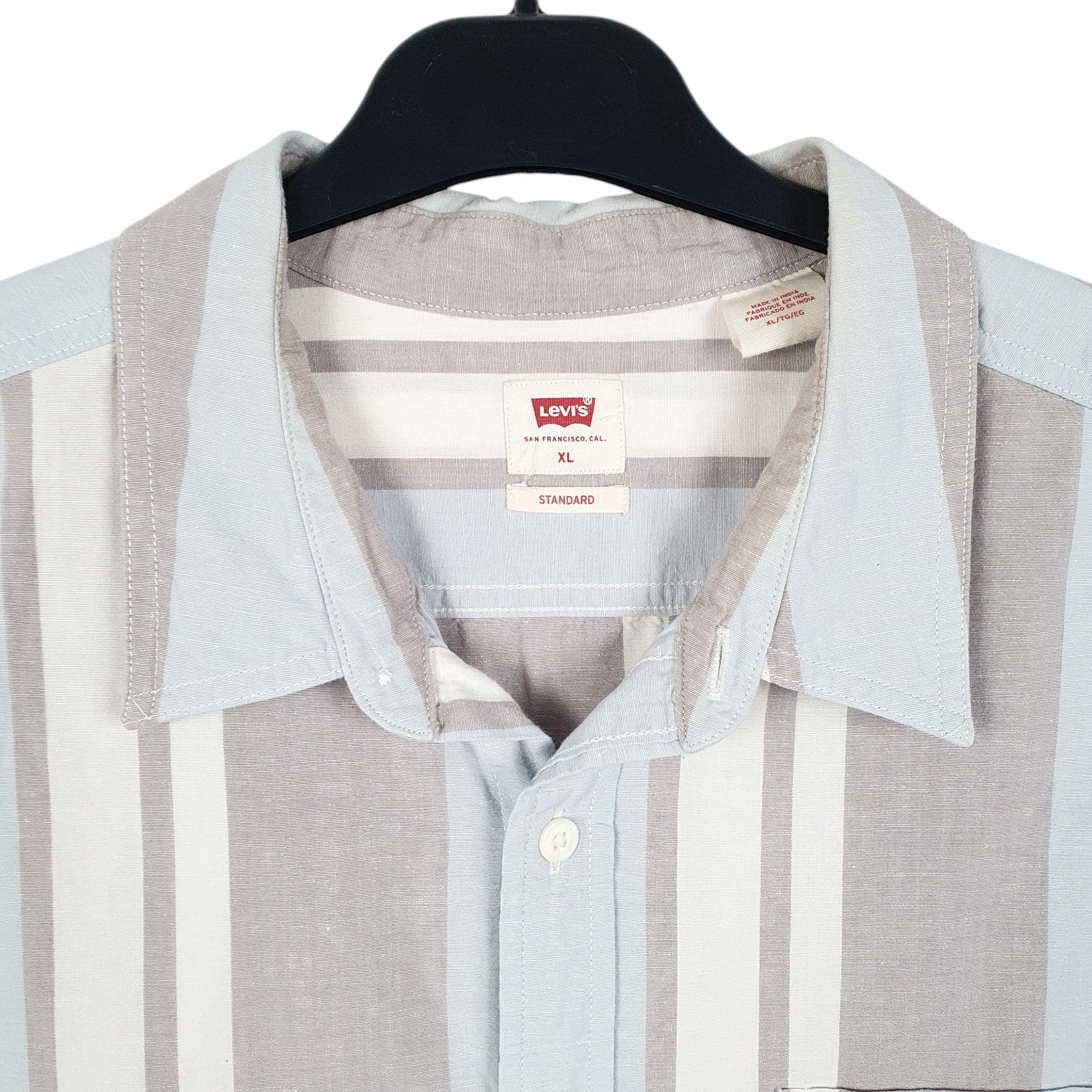 Mens Grey Levis  Short Sleeve Shirt