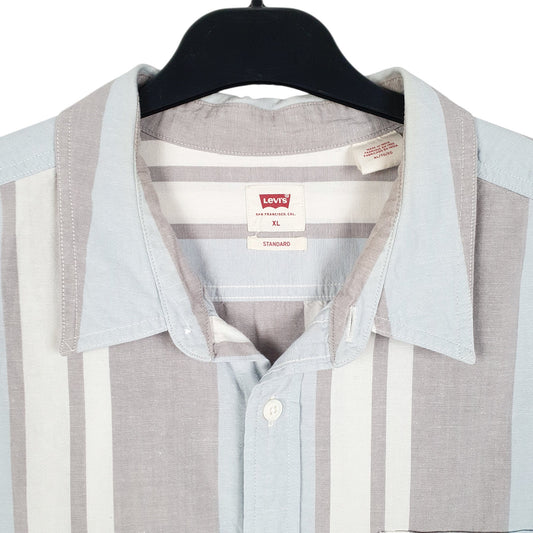Mens Grey Levis  Short Sleeve Shirt