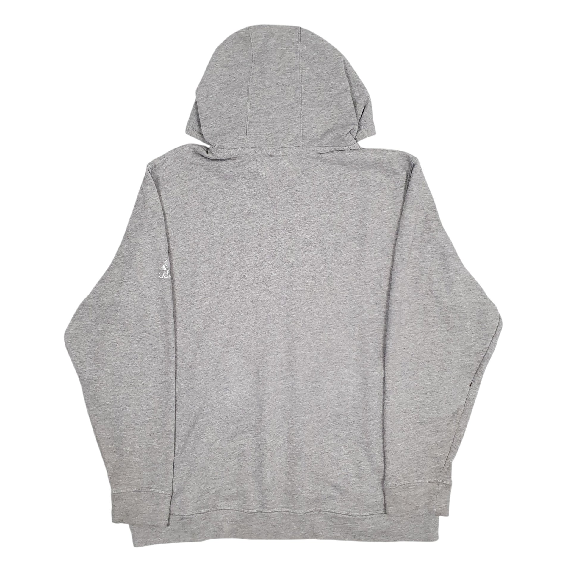 Mens Grey Adidas Central Barbell Hoodie Jumper