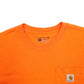 Mens Orange Carhartt  Short Sleeve T Shirt