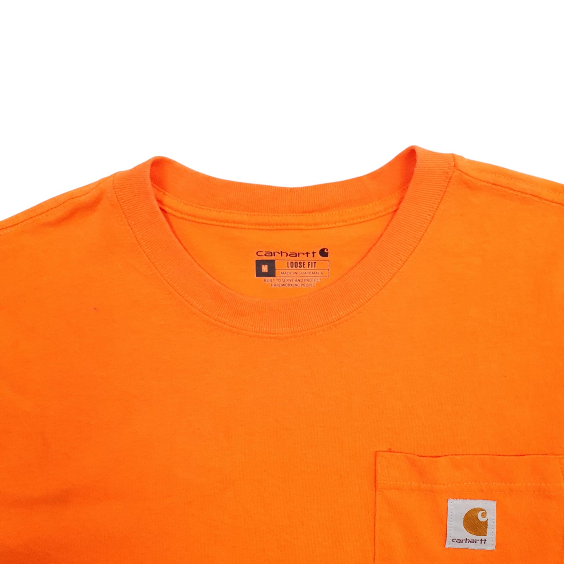 Mens Orange Carhartt  Short Sleeve T Shirt