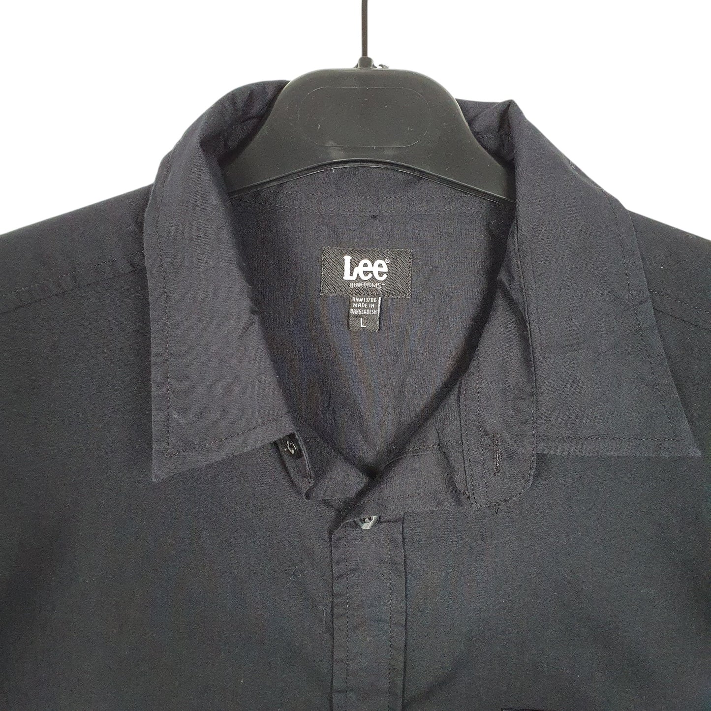 Mens Black Lee  Short Sleeve Shirt