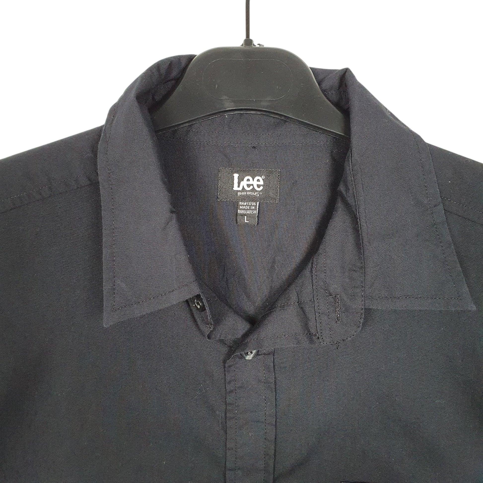 Mens Black Lee  Short Sleeve Shirt