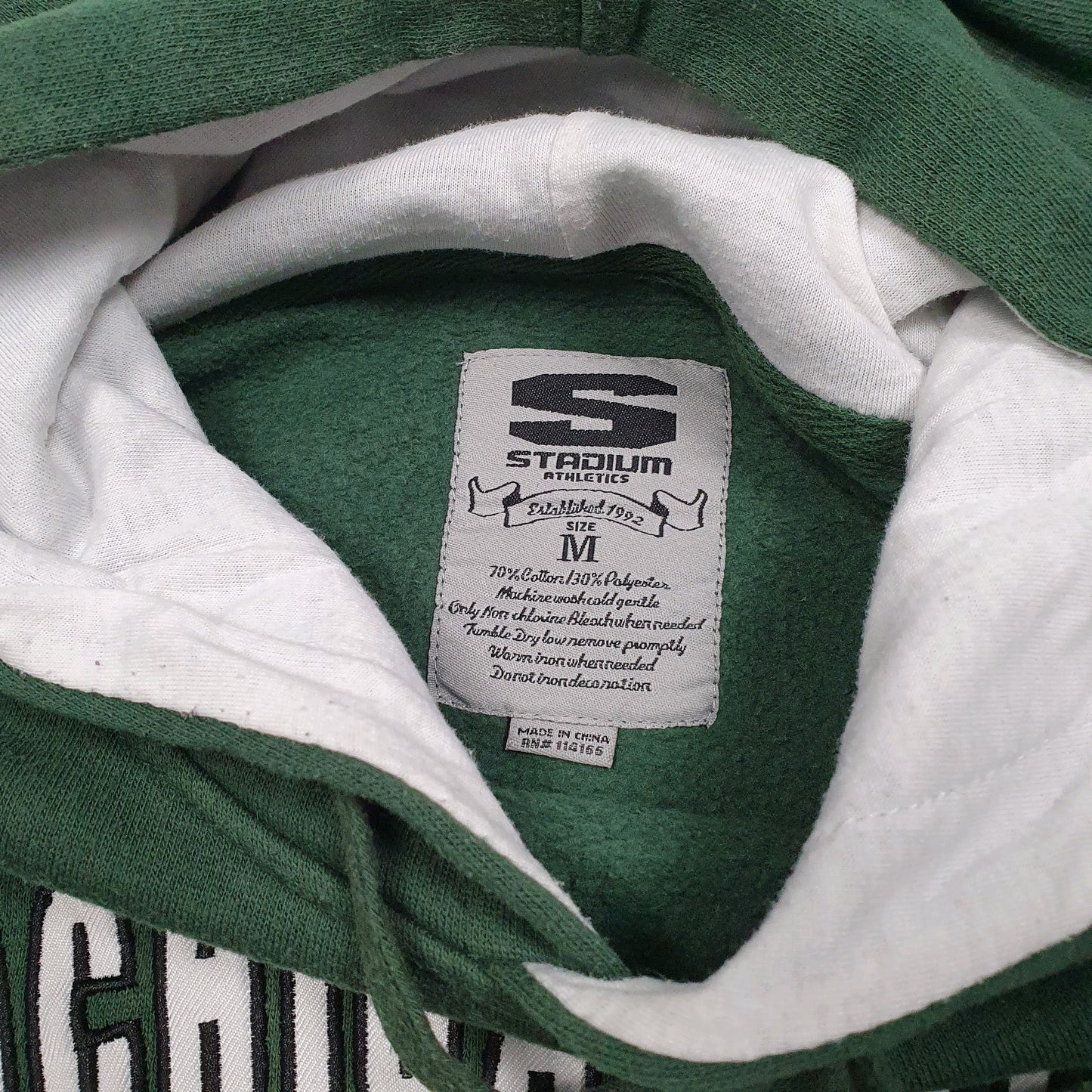 Womens Green Stadium Athletics Michigan State Spartans American Football College USA Hoodie Jumper