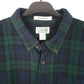 Mens Navy L.L.Bean Flannel Overshirt Long Sleeve Shirt