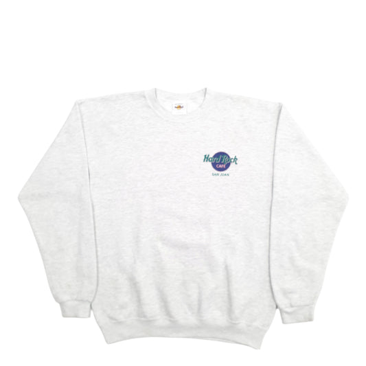 Mens Grey Hard Rock Cafe San Juan Crewneck Jumper