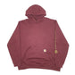 Mens Burgundy Carhartt Workwear Hoodie Jumper