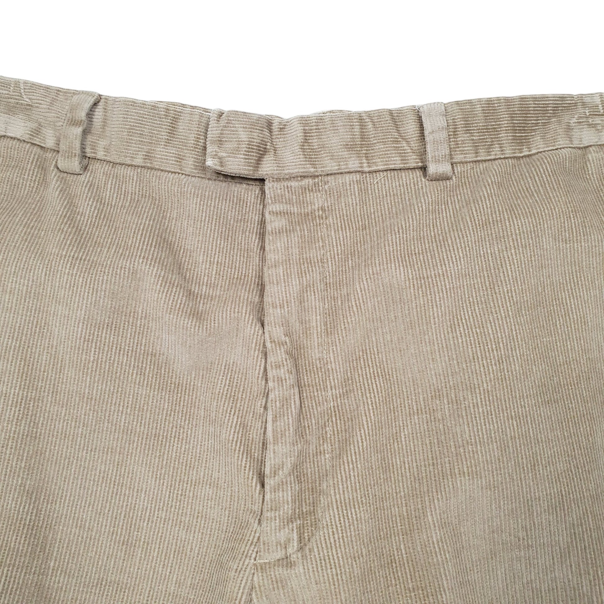 Mens Beige Eddie Bauer Stretch Cords Corduroy Trousers