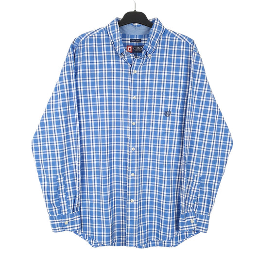 Mens Blue Chaps  Long Sleeve Shirt