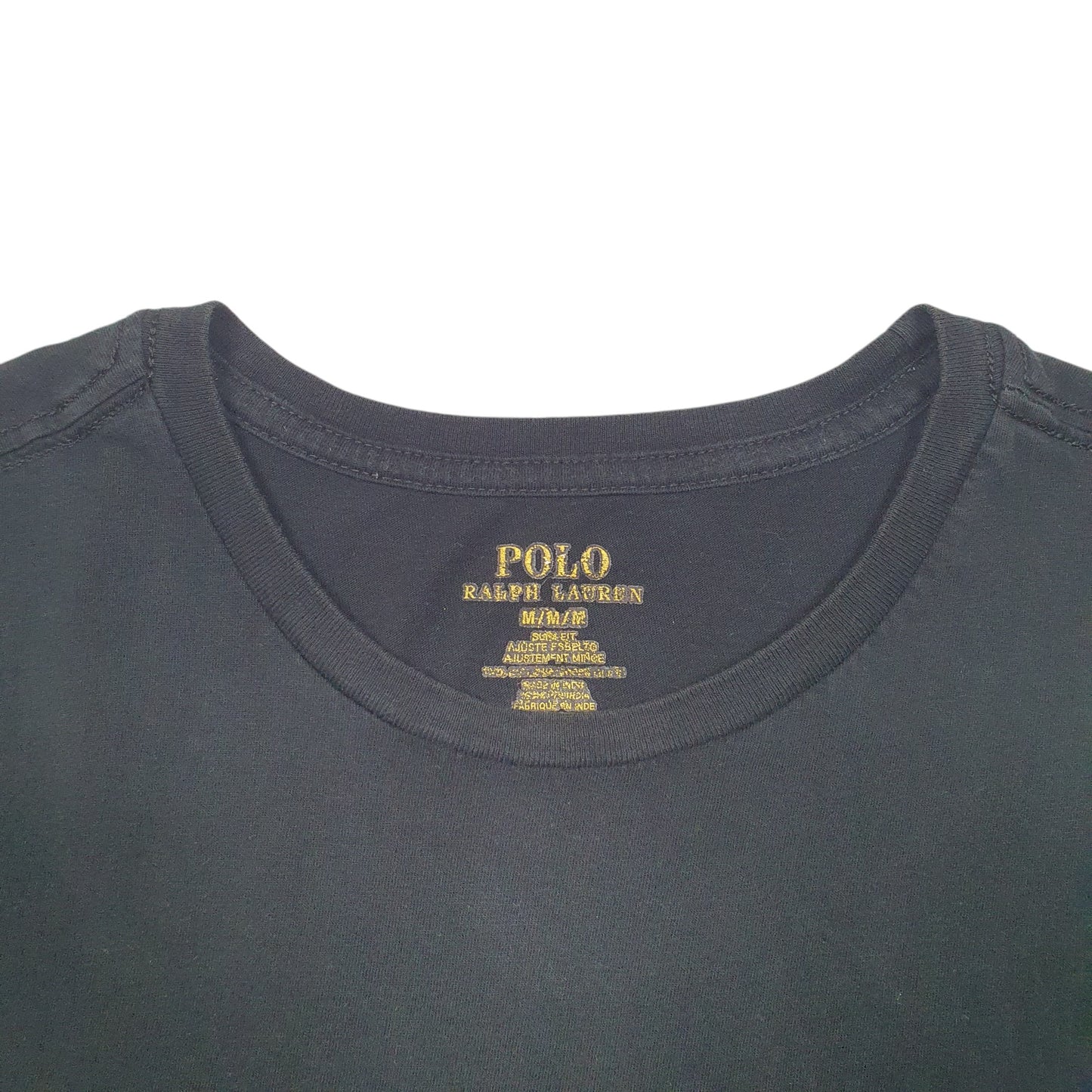 Mens Black Polo Ralph Lauren Slim Fit Short Sleeve T Shirt