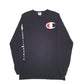 Mens Black Champion Spellout Crewneck Jumper