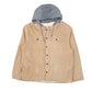 Mens Beige Levis Corduroy Hoodie Chore Workwear  Coat