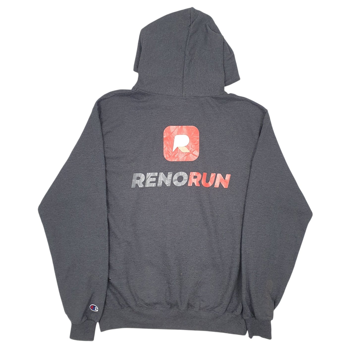 Mens Grey Champion Reno Run Hoodie Jumper