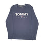 Mens Navy Tommy Hilfiger Jeans Spellout Crewneck Jumper