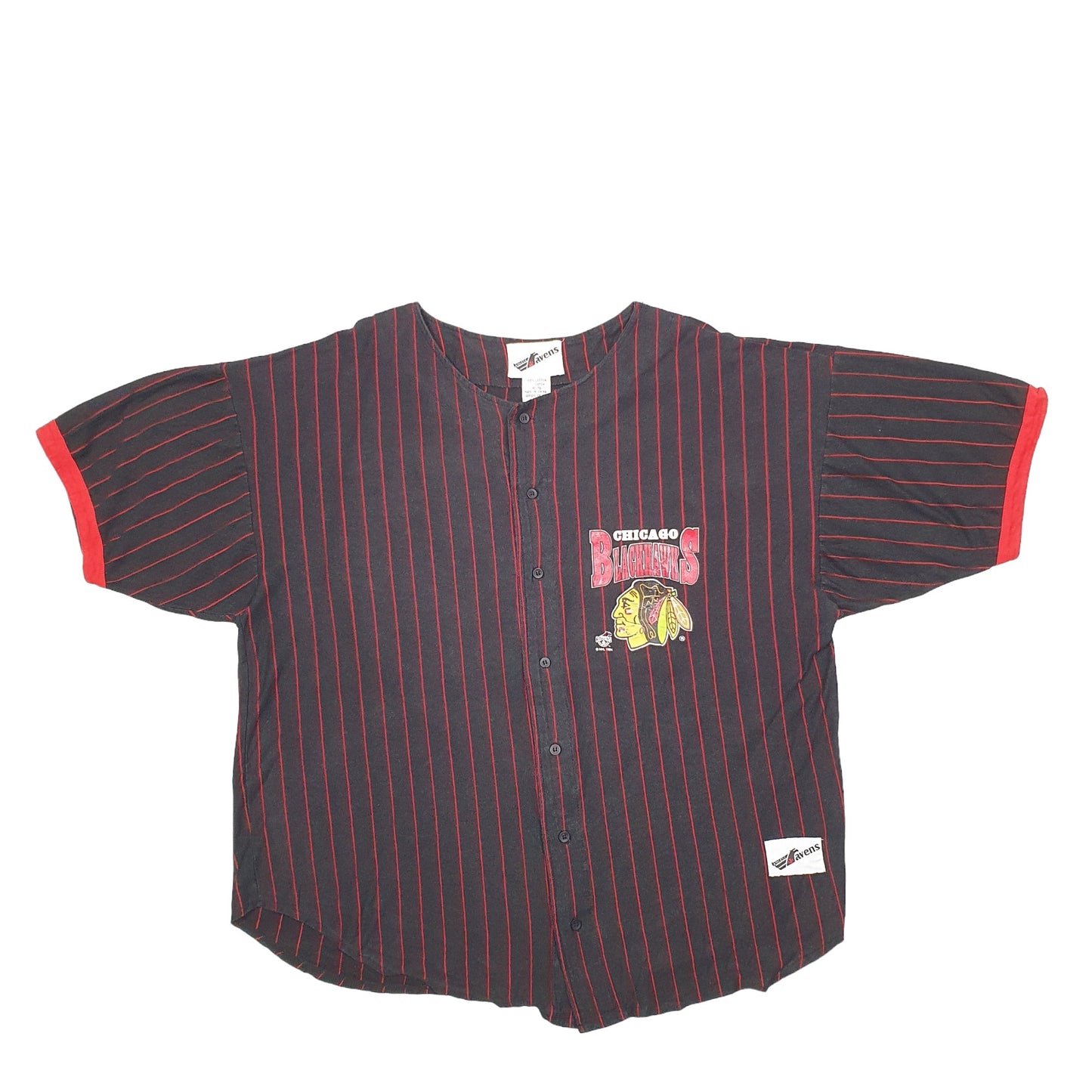 Mens Black Ravens NHL Jersey Chicago Blackhawks Short Sleeve T Shirt