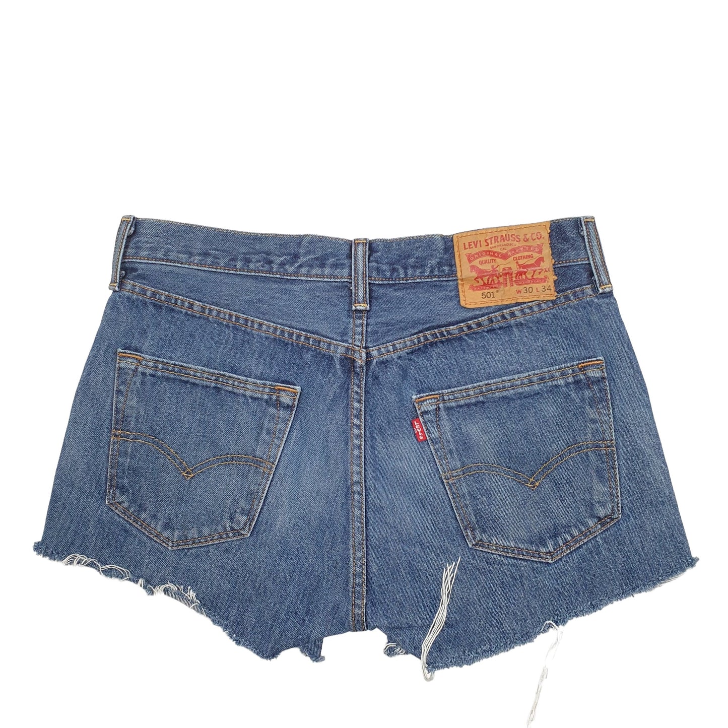 Womens Blue Levis 501 Denim Jorts Denim Shorts