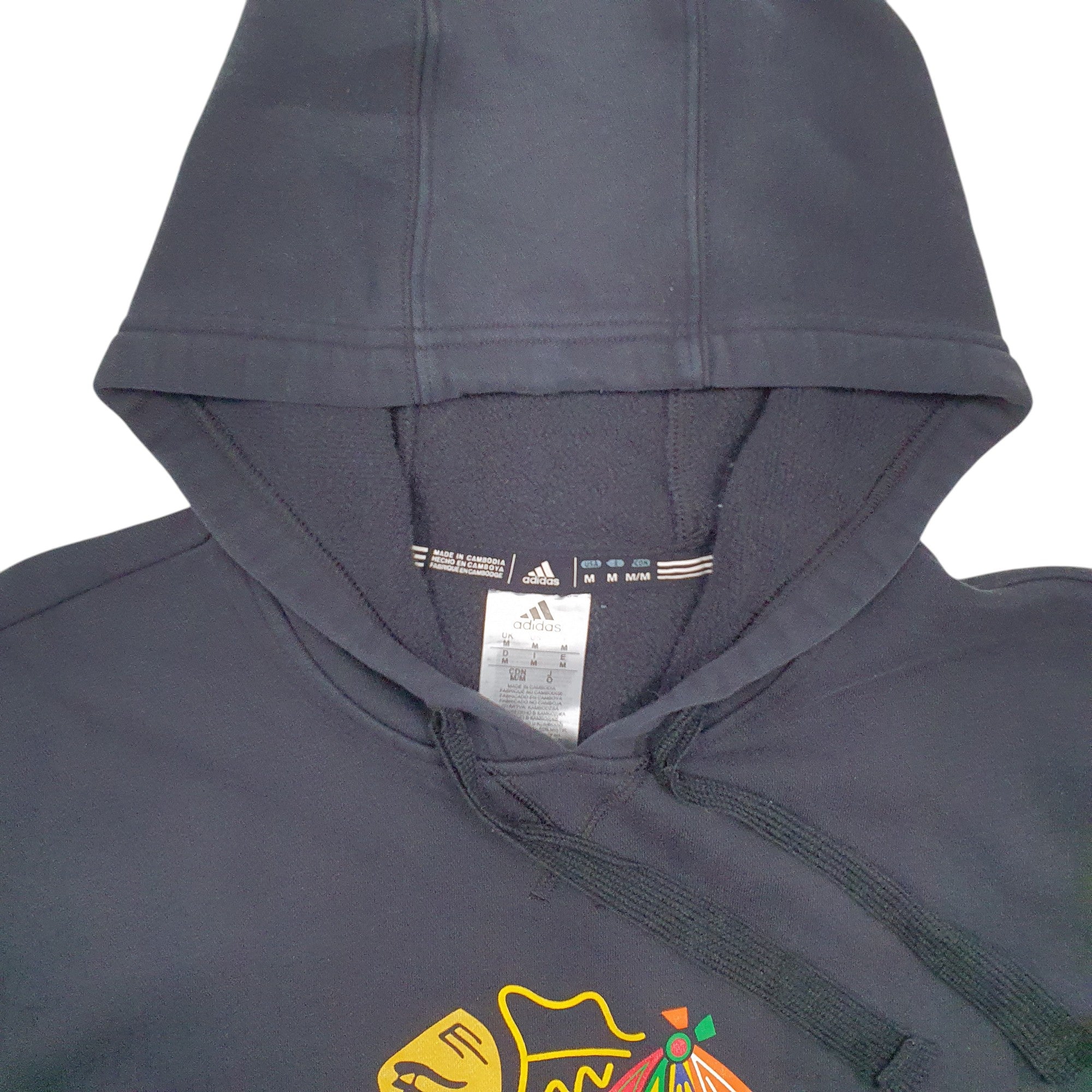 Mens Adidas Black Hoodie NHL Blackhawks Hockey Jumper M Bundl Clothing