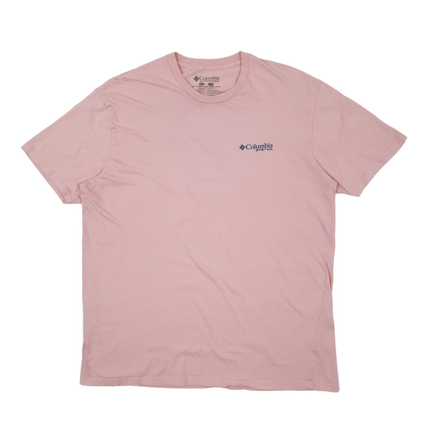 Mens Pink Columbia Sportswear PFG Fishing Short Sleeve T Shirt