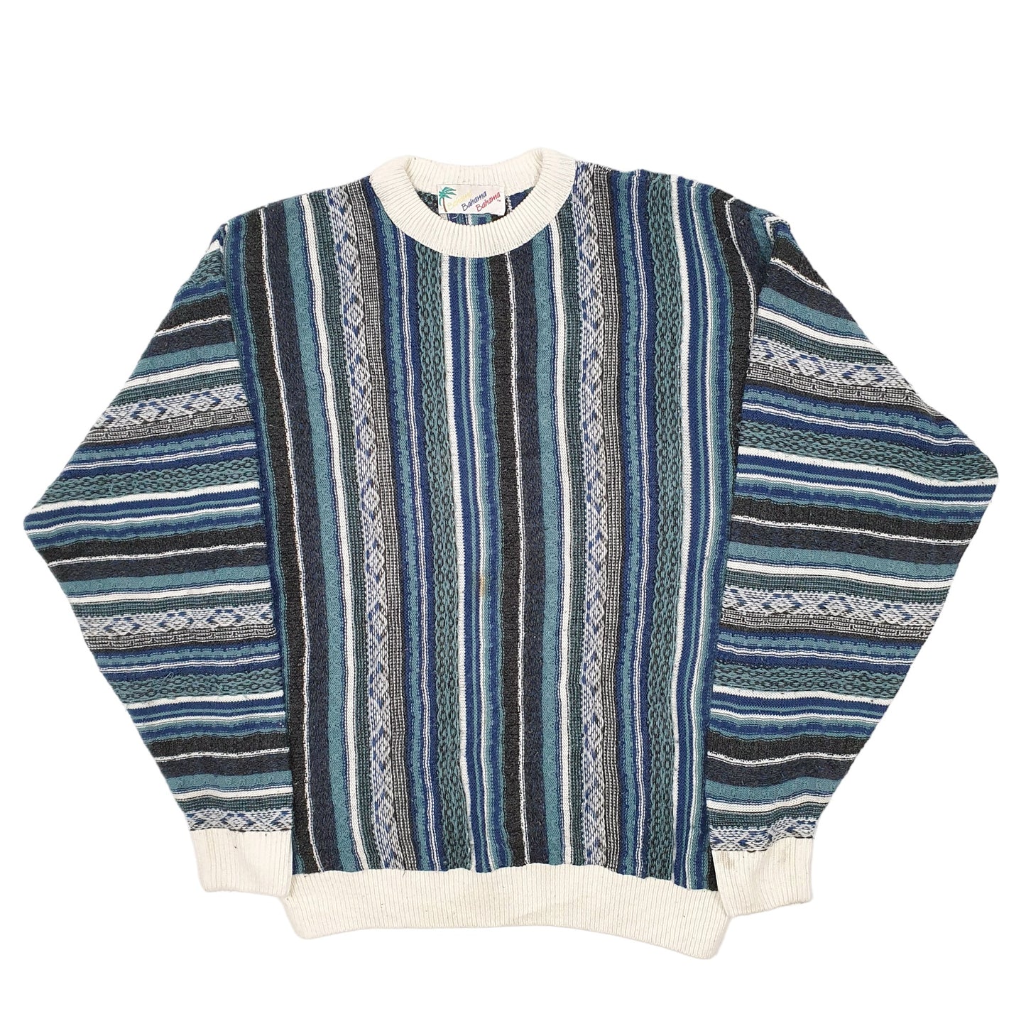 Mens Blue Bahama Coogi Style Crewneck Jumper