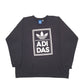 Mens Black Adidas Spellout Crewneck Jumper