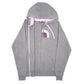 Womens Grey The North Face Hoodie Spellout Full Zip Jumper