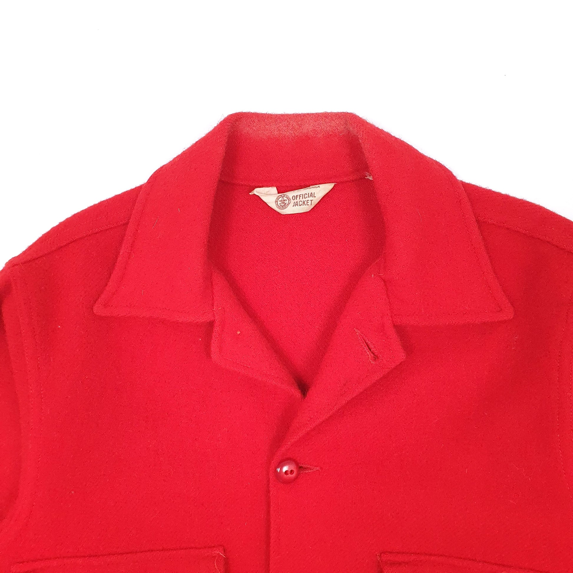 Mens Red Boy Scouts of America BSA Vintage 1970s Cruiser  Coat